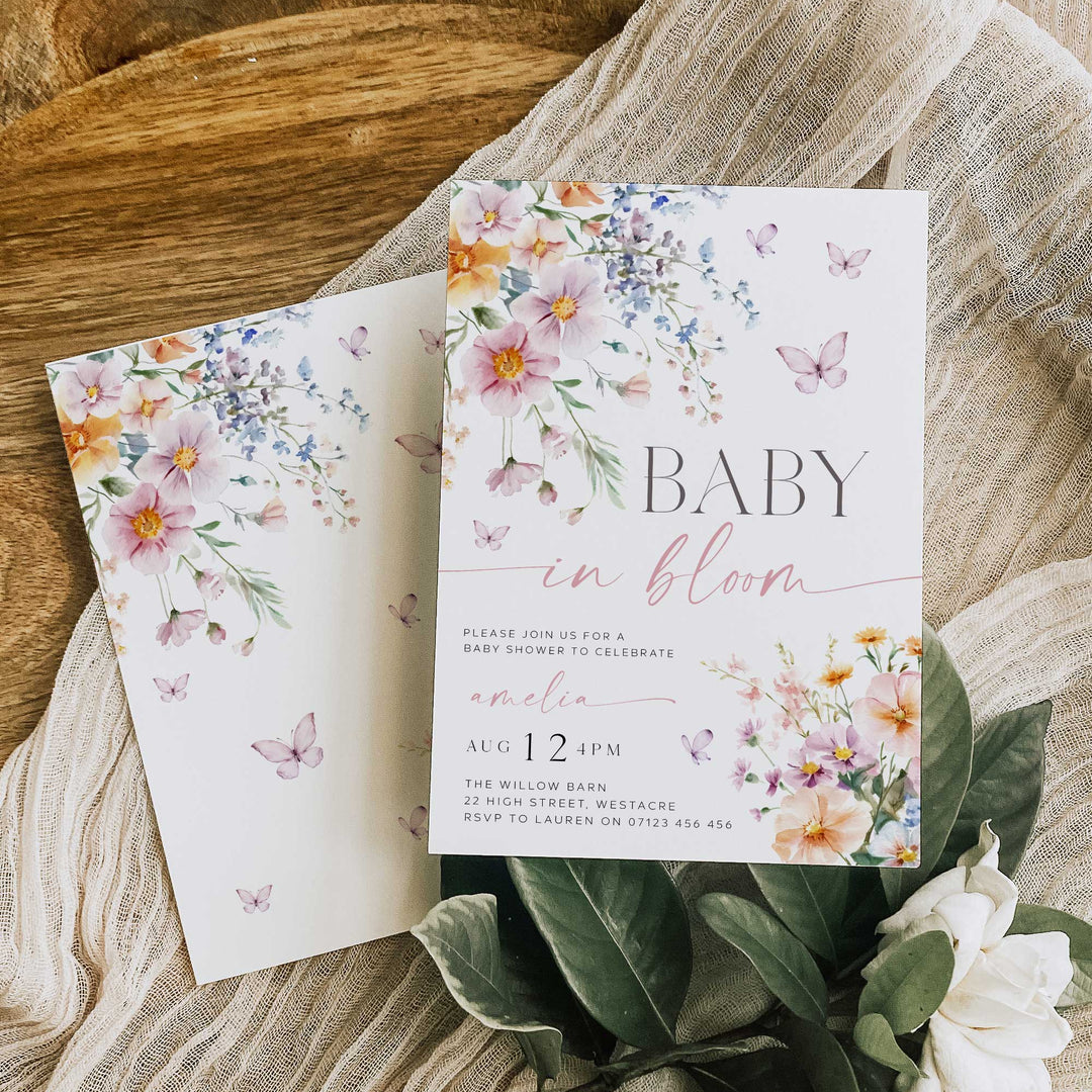 Floral Baby In Bloom Invitation