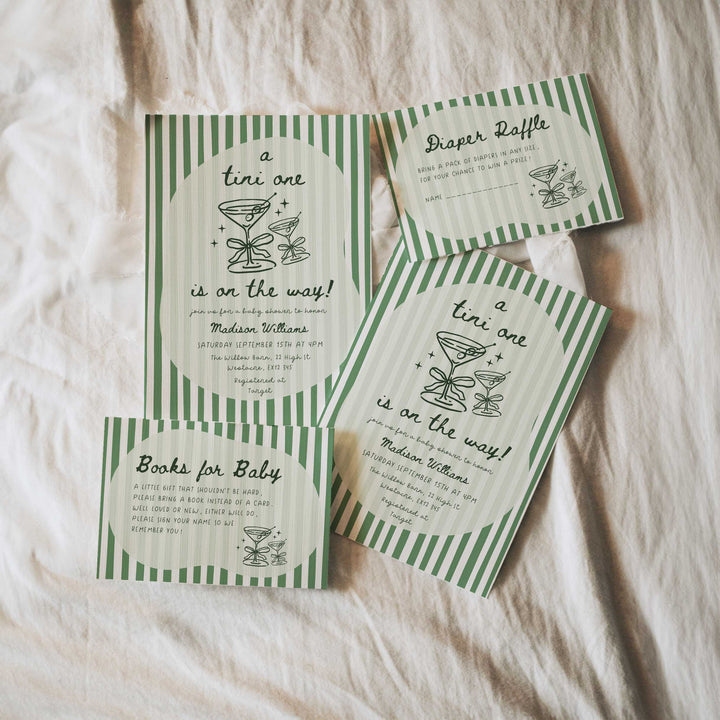 Tini Baby Shower Invitation Set editable in Canva