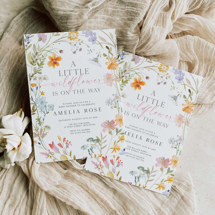 A Little Wildflower Is On The Way Invitation