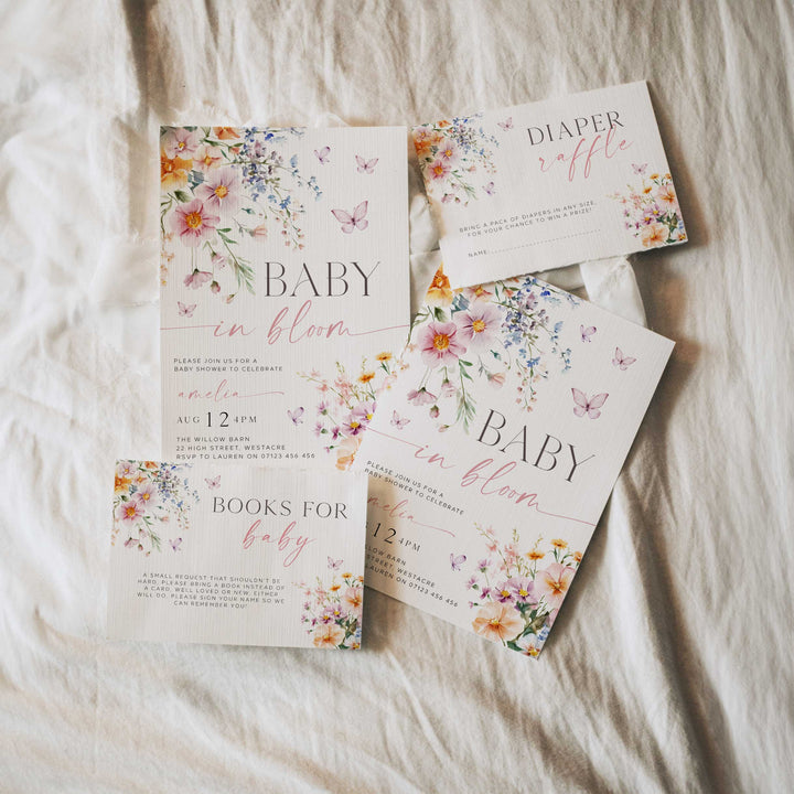 Baby In Bloom Invitation Set