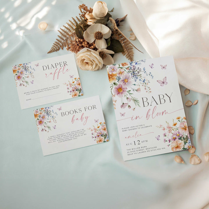 Baby In Bloom Invitation Set