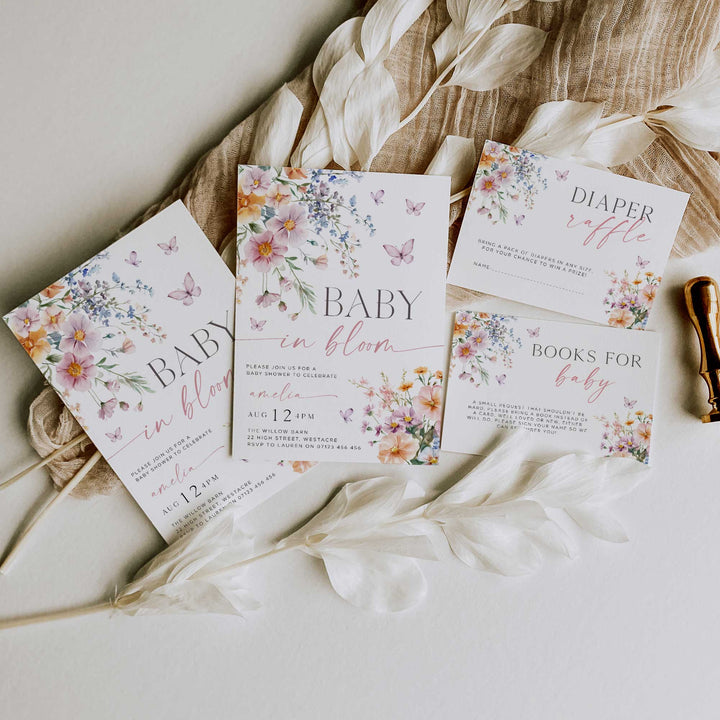 Baby In Bloom Invitation Set