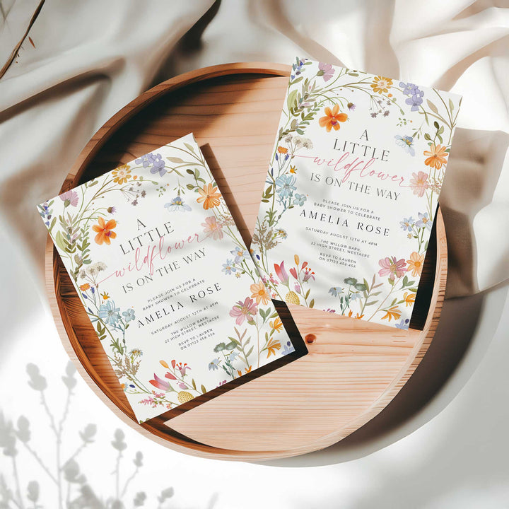 A Little Wildflower Is On The Way Invitation