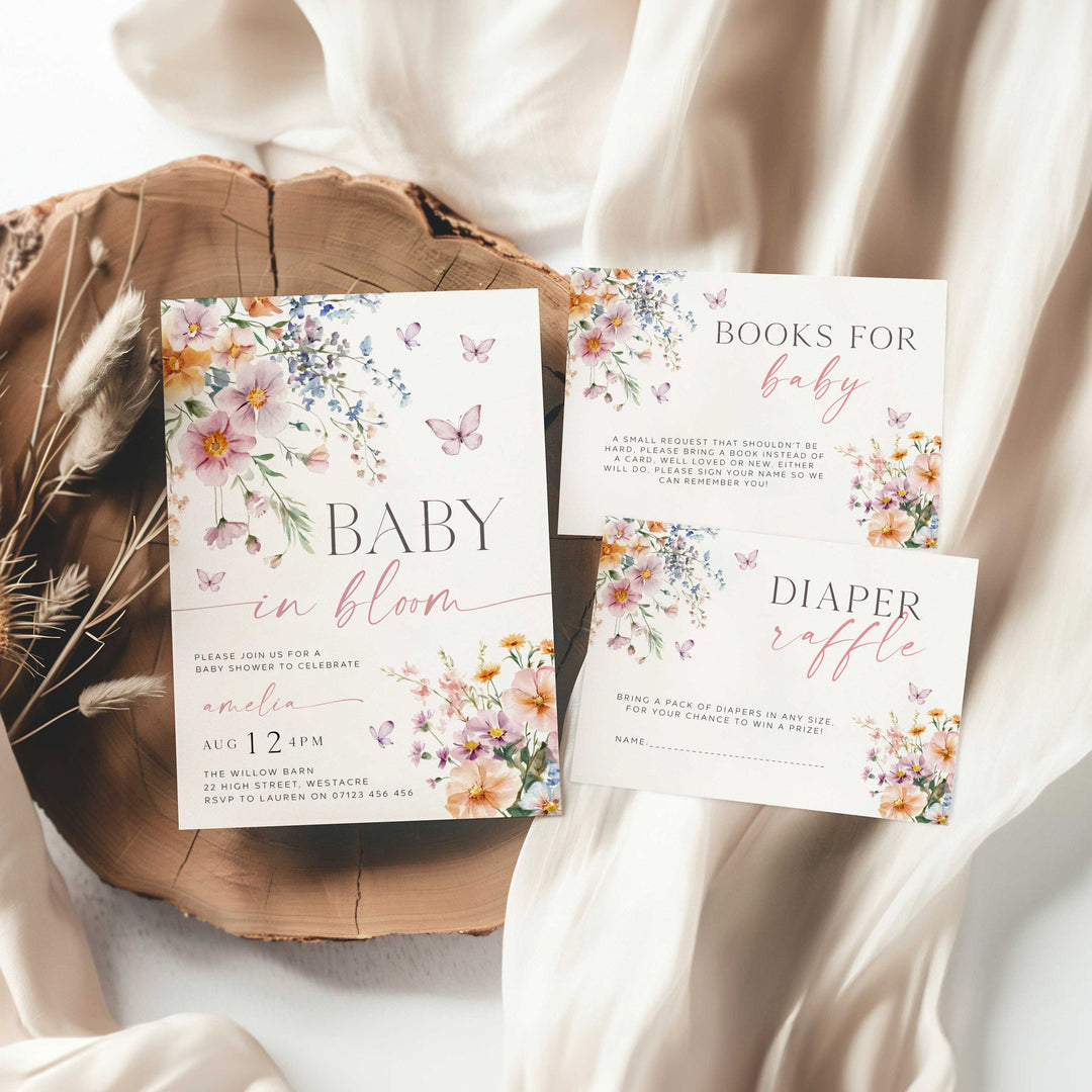 Baby In Bloom Invitation Set