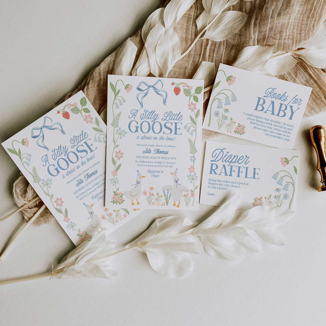 Boy Silly Goose Invitation Set