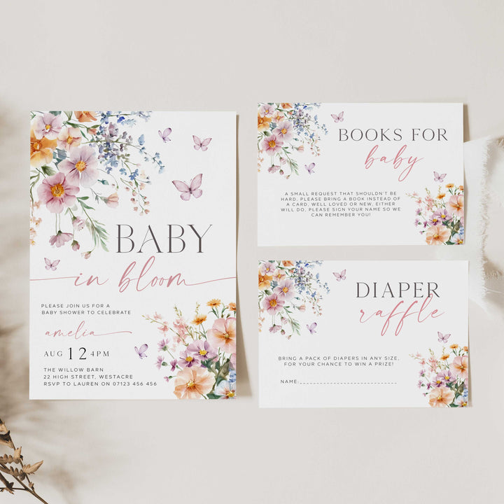 Baby In Bloom Invitation Set