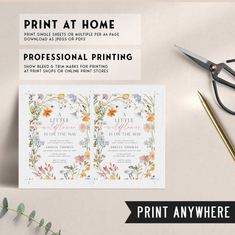 A Little Wildflower Is On The Way Invitation