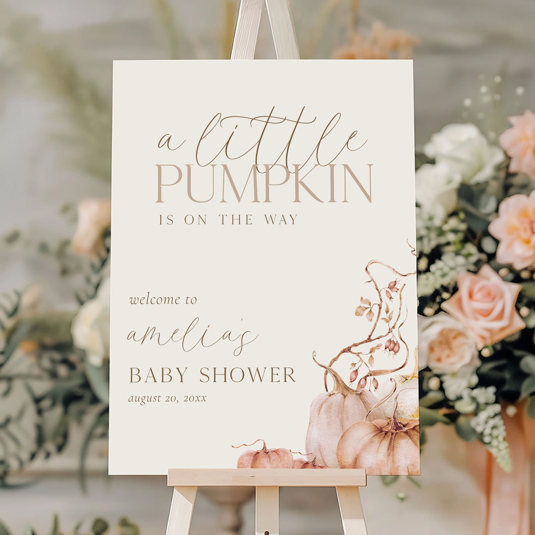 Whimsical Pumpkin's On The Way Welcome Sign