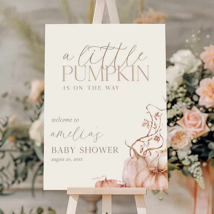 Whimsical Pumpkin's On The Way Welcome Sign