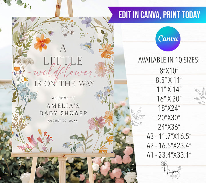 Little Wildflower On The Way Welcome Sign
