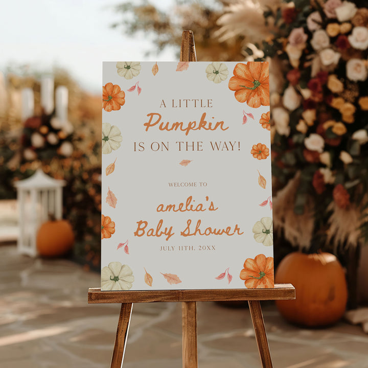 Pumpkin Border Welcome Sign