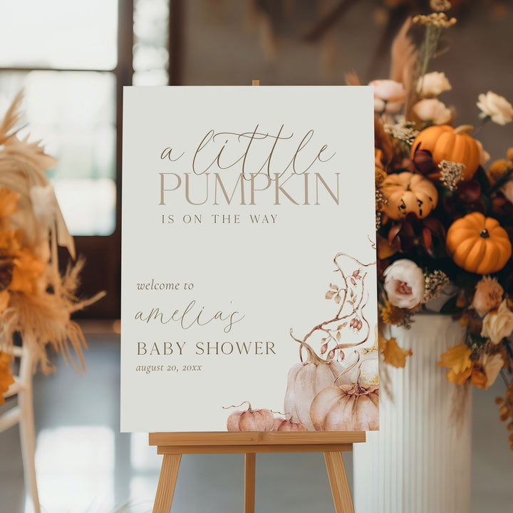 Whimsical Pumpkin's On The Way Welcome Sign