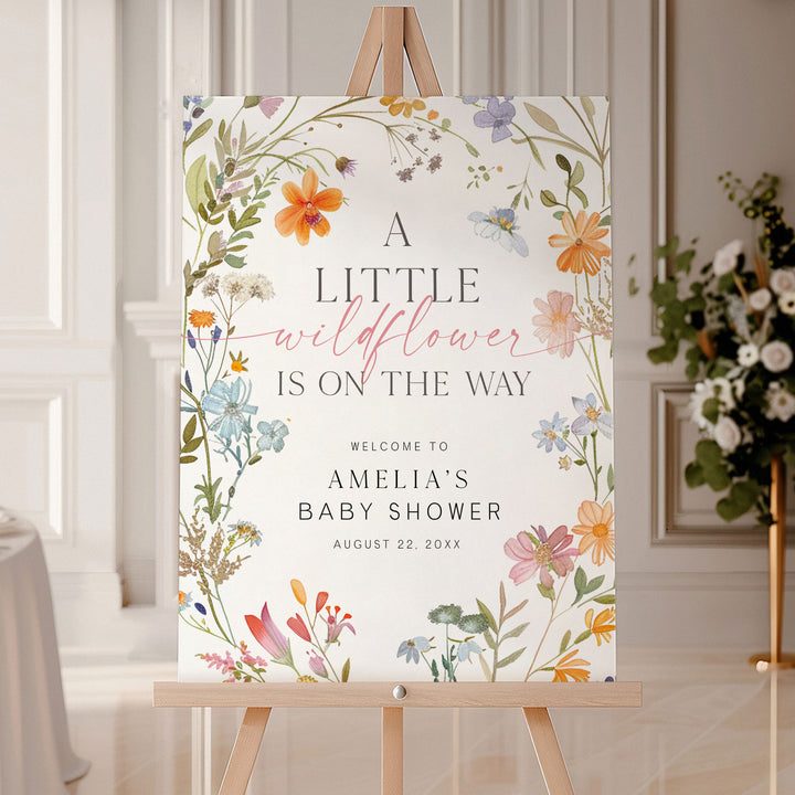 Little Wildflower On The Way Welcome Sign