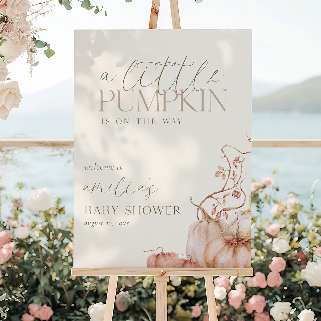 Whimsical Pumpkin's On The Way Welcome Sign