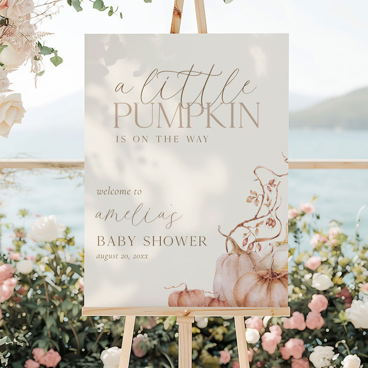 Whimsical Pumpkin's On The Way Welcome Sign