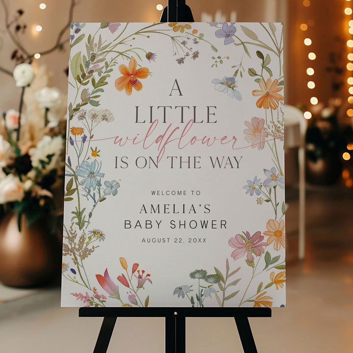 Little Wildflower On The Way Welcome Sign