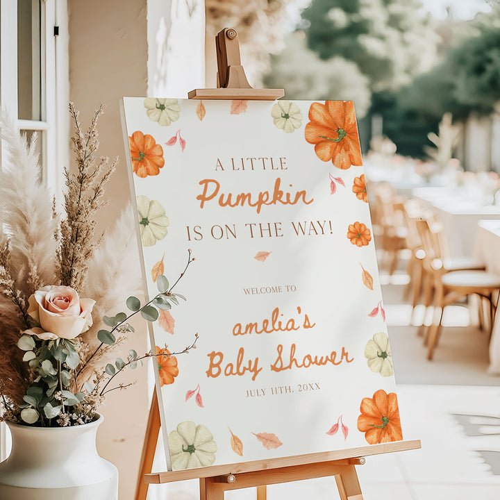 Pumpkin Border Welcome Sign