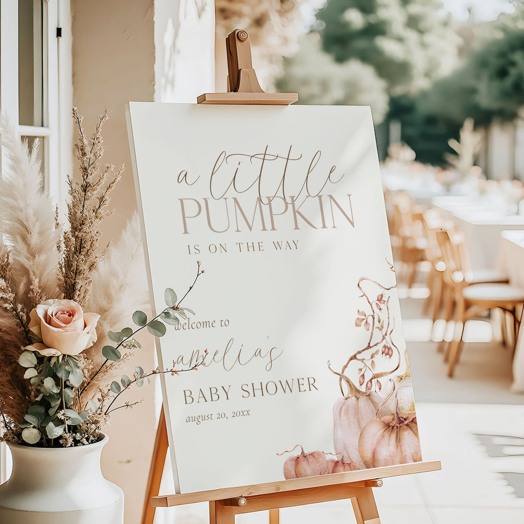 Whimsical Pumpkin's On The Way Welcome Sign