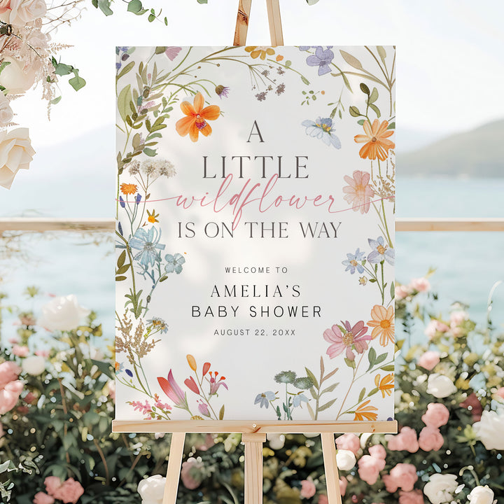 Little Wildflower On The Way Welcome Sign
