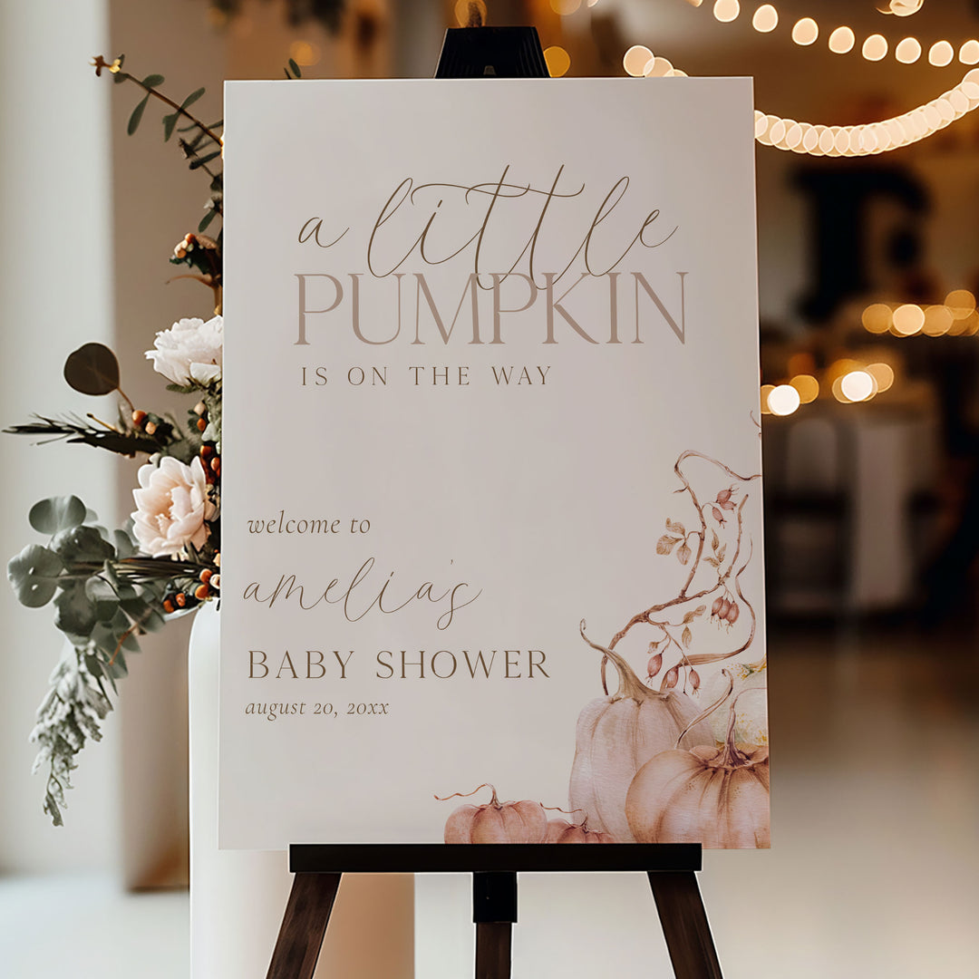 Whimsical Pumpkin's On The Way Welcome Sign