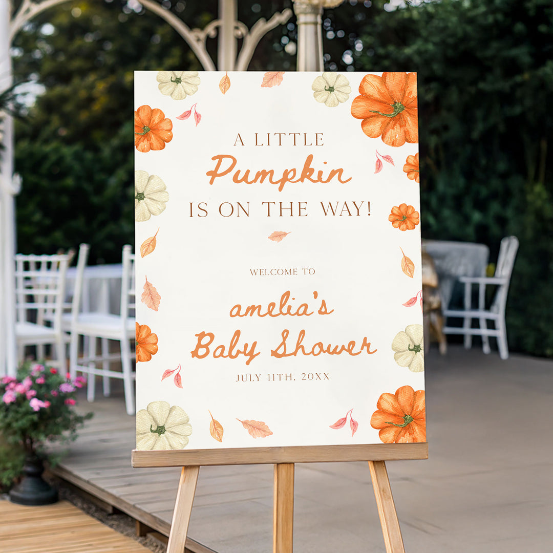 Pumpkin Border Welcome Sign