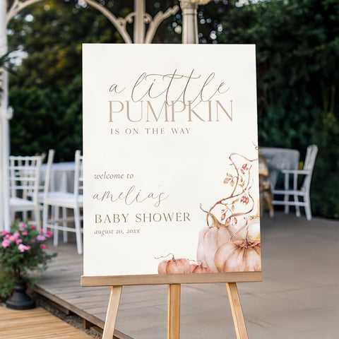 Whimsical Pumpkin's On The Way Welcome Sign