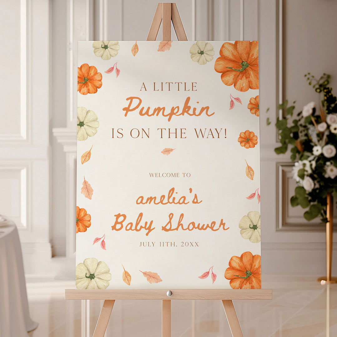 Pumpkin Border Welcome Sign