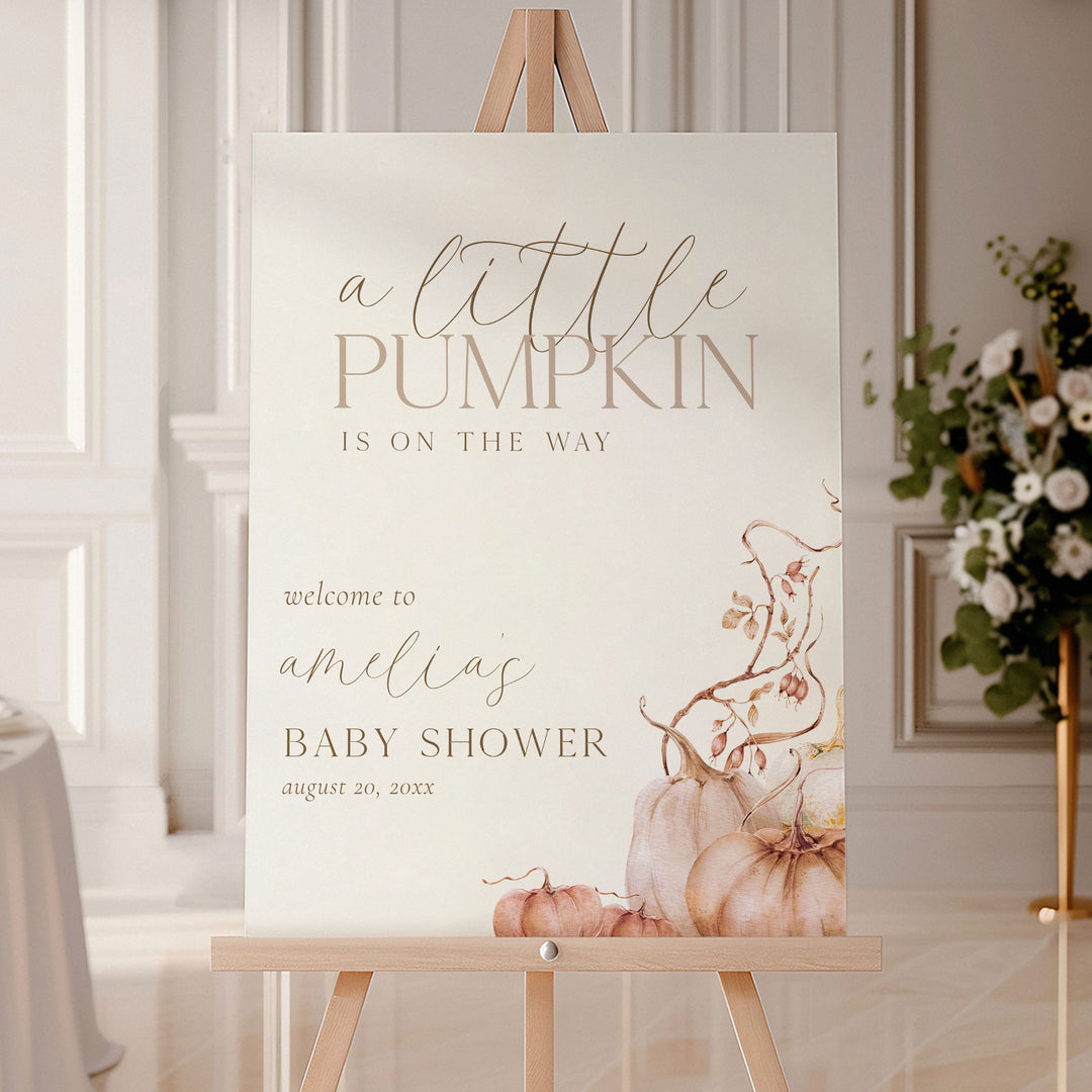 Whimsical Pumpkin's On The Way Welcome Sign