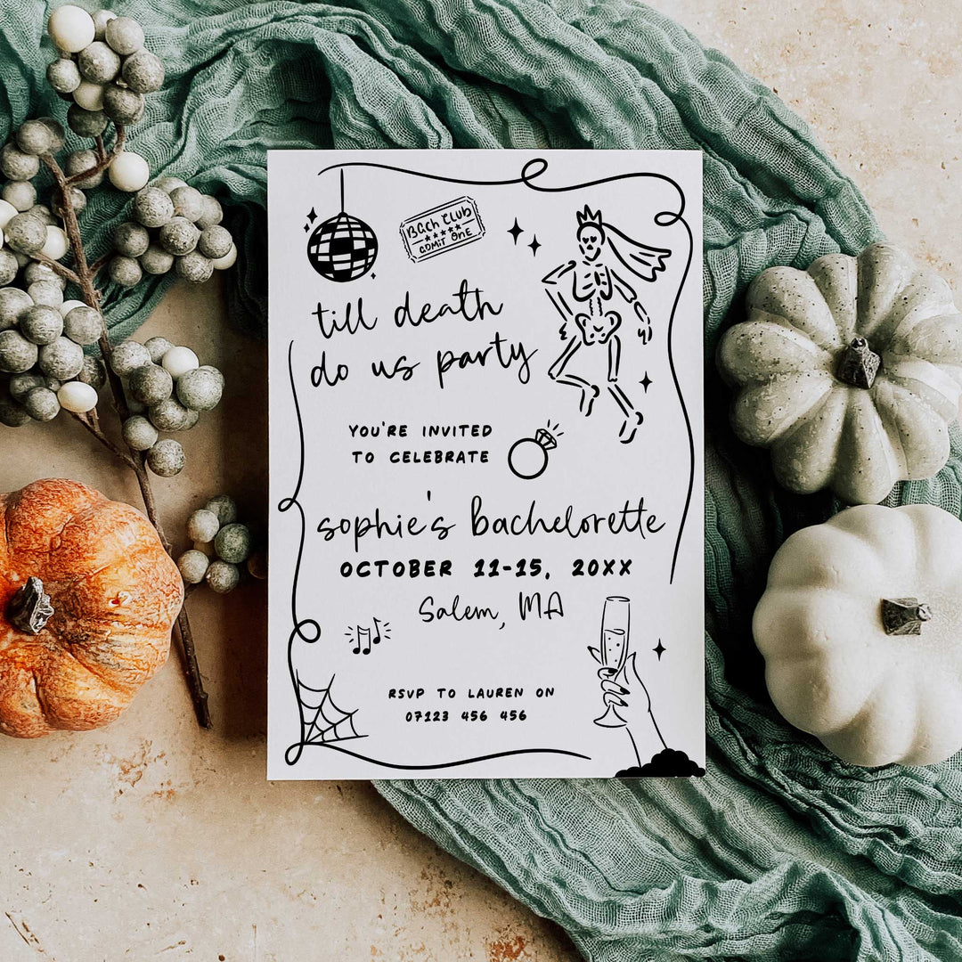 Till Death Us Do Party Bachelorette Invitation