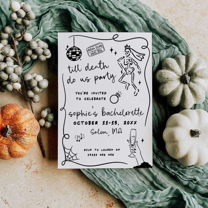 Till Death Us Do Party Bachelorette Invitation