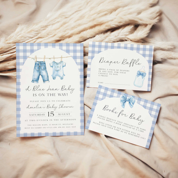 Blue Jeans Baby Arch Invitation
