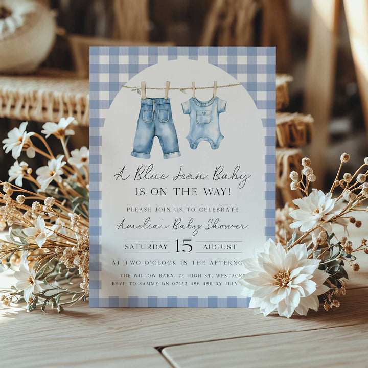 Blue Jeans Baby Arch Invitation