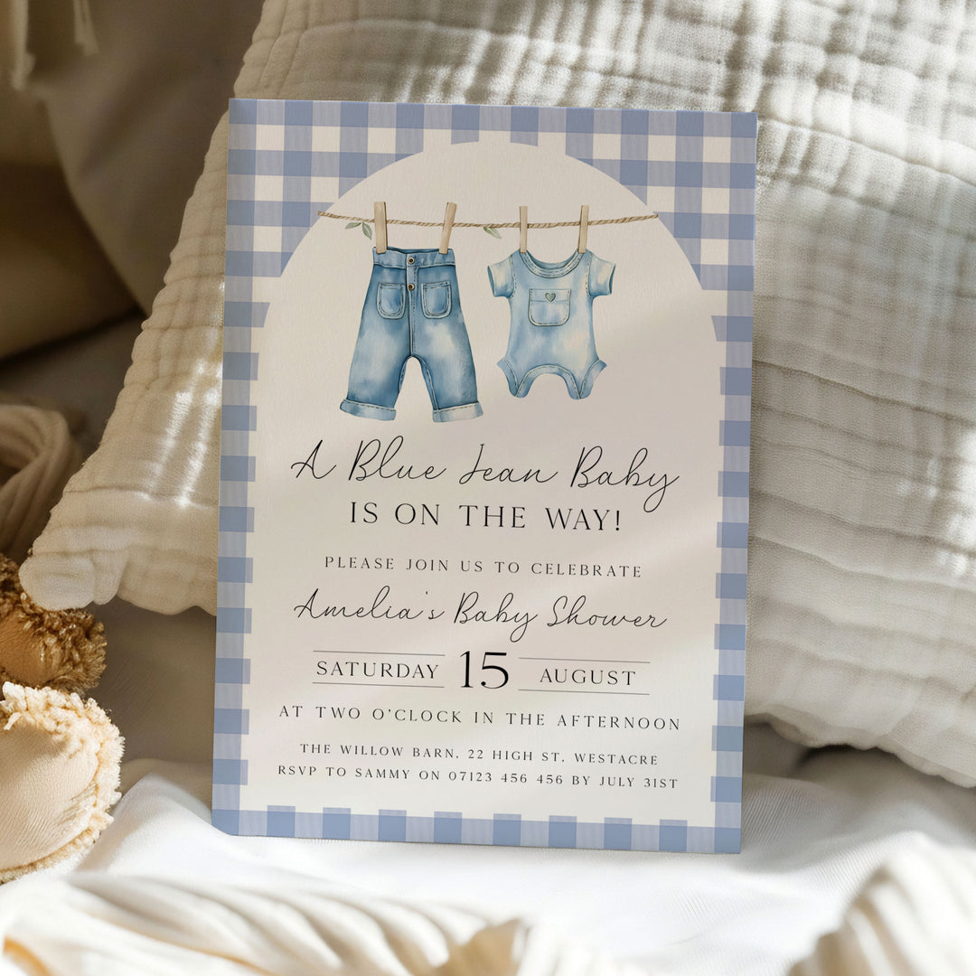 Blue Jeans Baby Arch Invitation