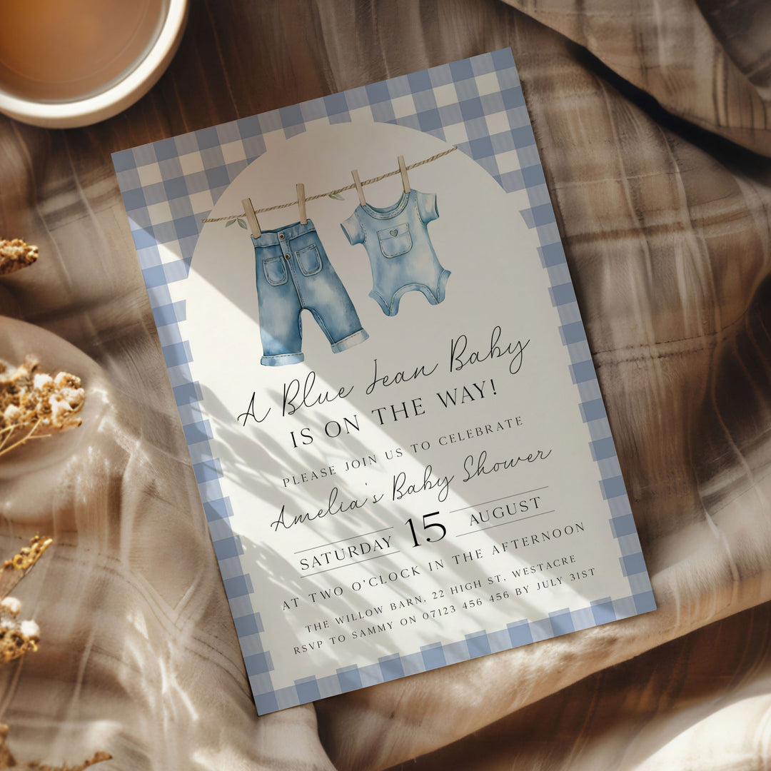 Blue Jeans Baby Arch Invitation