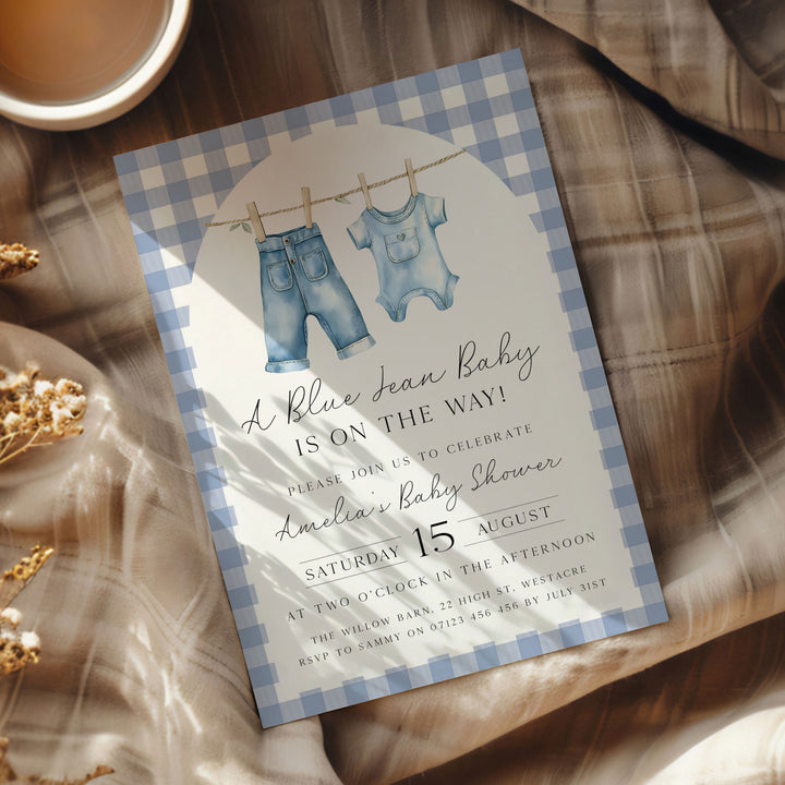 Blue Jeans Baby Arch Invitation