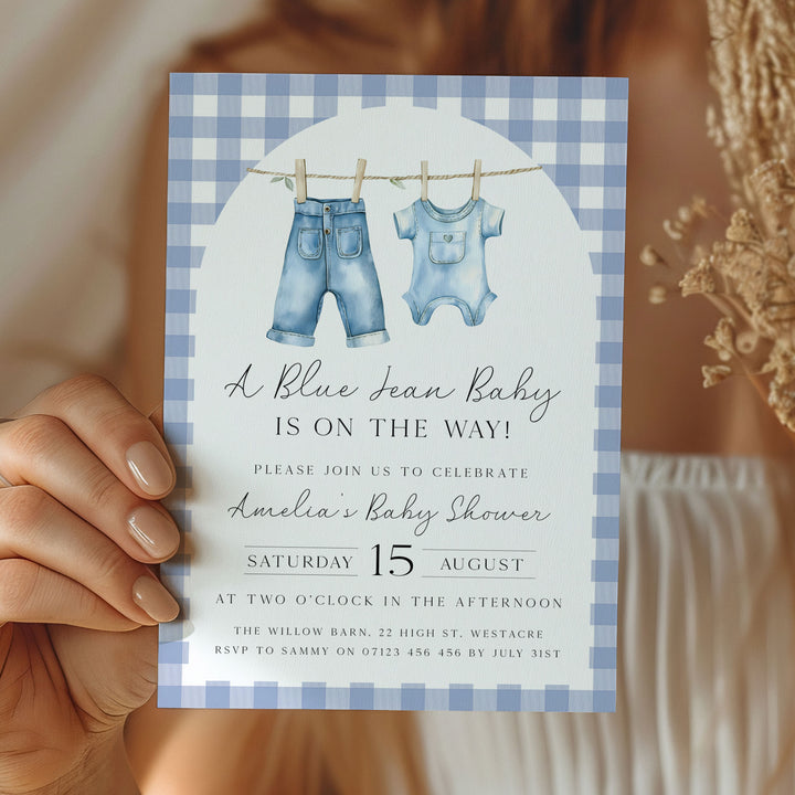 Blue Jeans Baby Arch Invitation