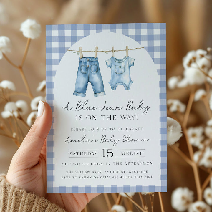 Blue Jeans Baby Arch Invitation