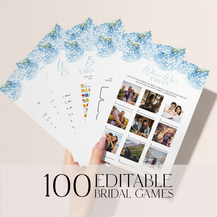 100 Floral Hydrangea Bridal Shower Games