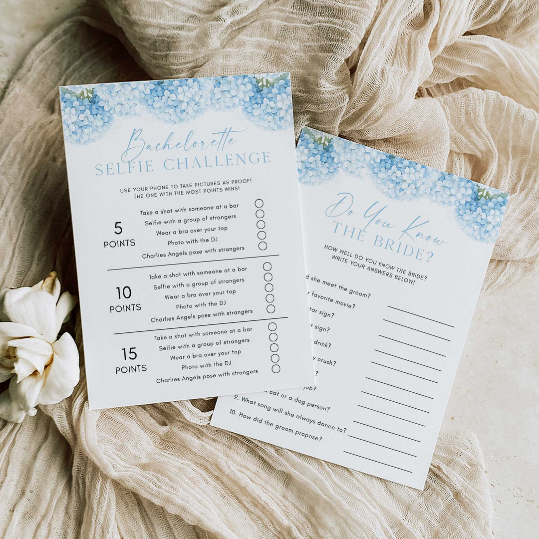 100 Floral Hydrangea Bridal Shower Games
