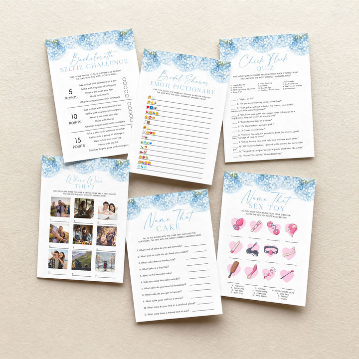 100 Floral Hydrangea Bridal Shower Games