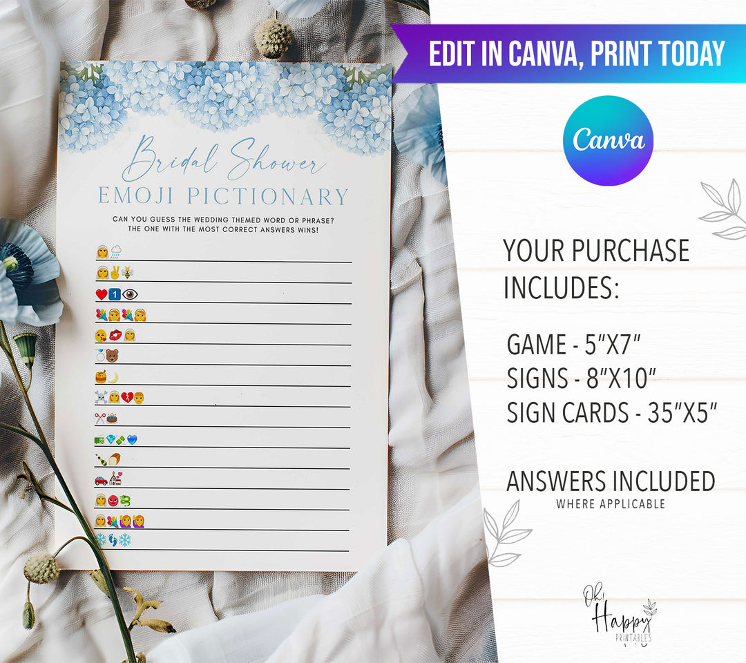100 Floral Hydrangea Bridal Shower Games
