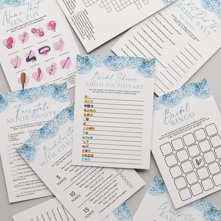 100 Floral Hydrangea Bridal Shower Games
