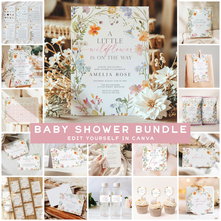 A Little Wildflower Baby Shower Bundle
