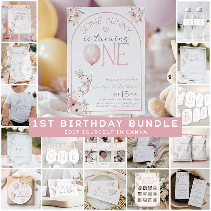 Some Bunny Is One Birthday Party Bundle