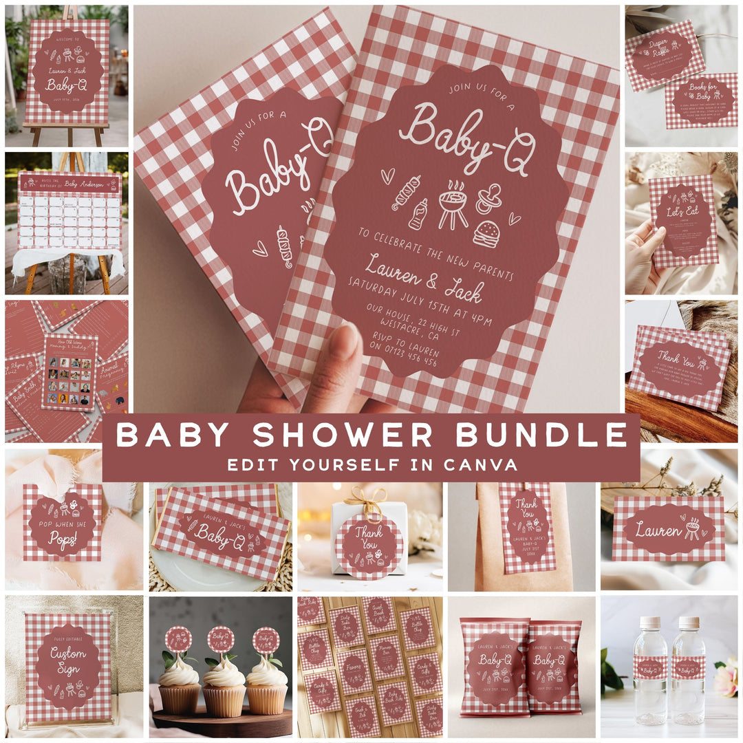 Baby-Q Gingham Baby Shower Bundle