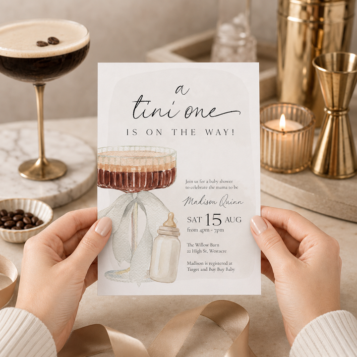 Tini Baby Shower Watercolour Invitation Set