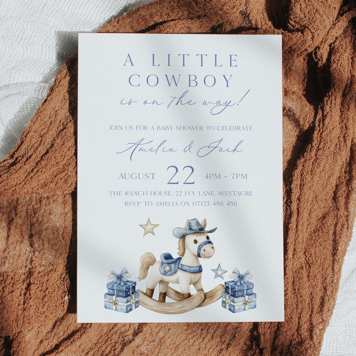 Cowboy Horse Baby Shower Invitation