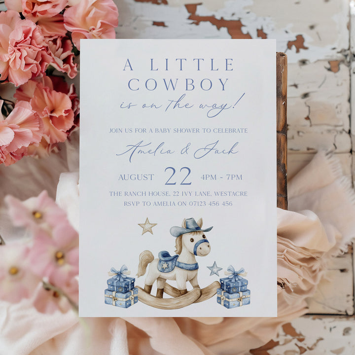 Cowboy Horse Baby Shower Invitation