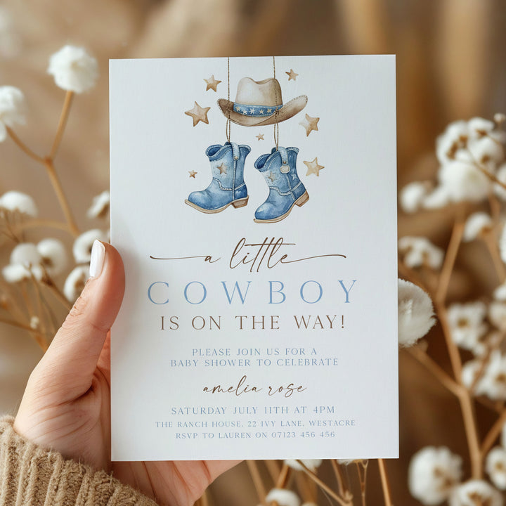 Cowboy Boots Baby Shower Invitation
