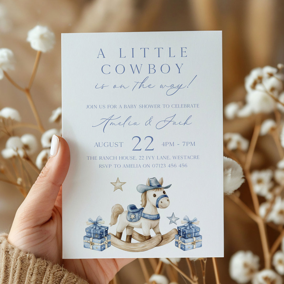 Cowboy Horse Baby Shower Invitation
